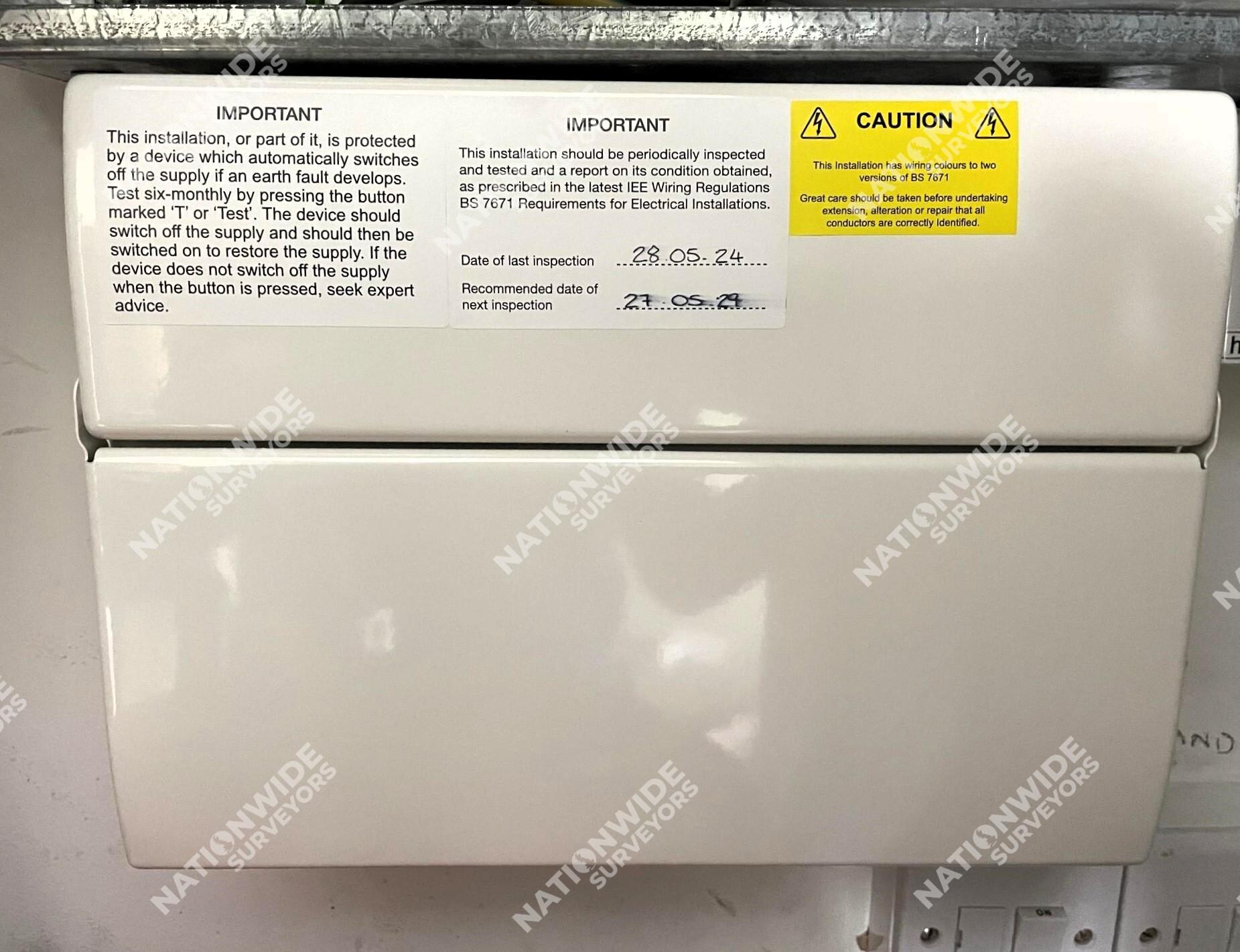 After consumer unit replaced After consumer unit replaced