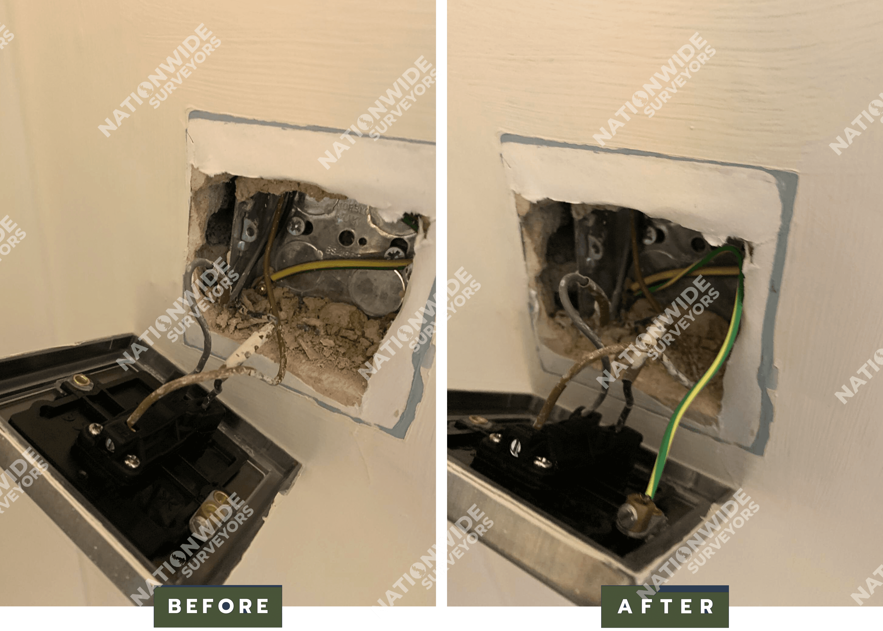 Earth Flylead installed Before and After Earth Flylead installed