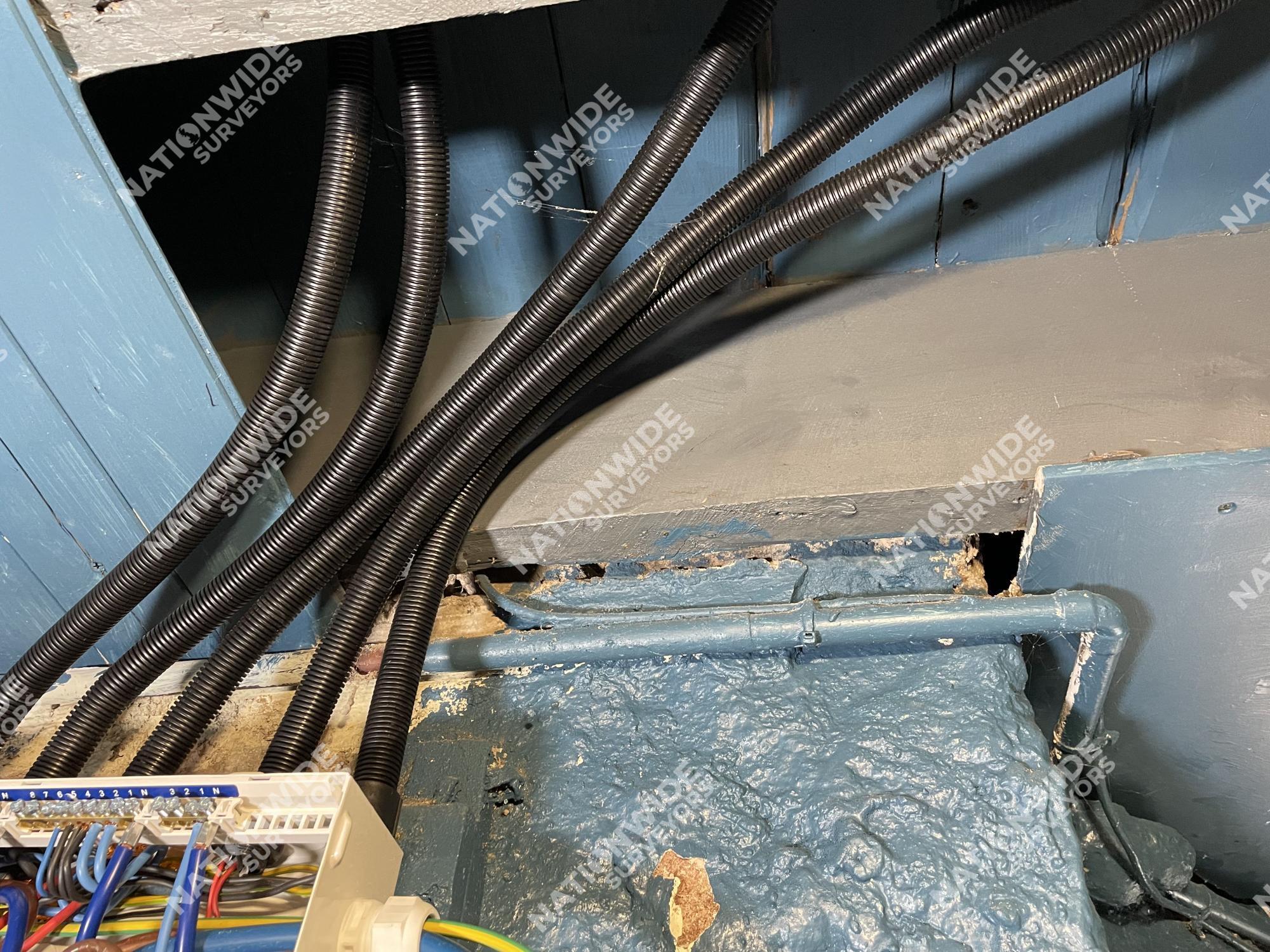 After conduit installed After conduit installed