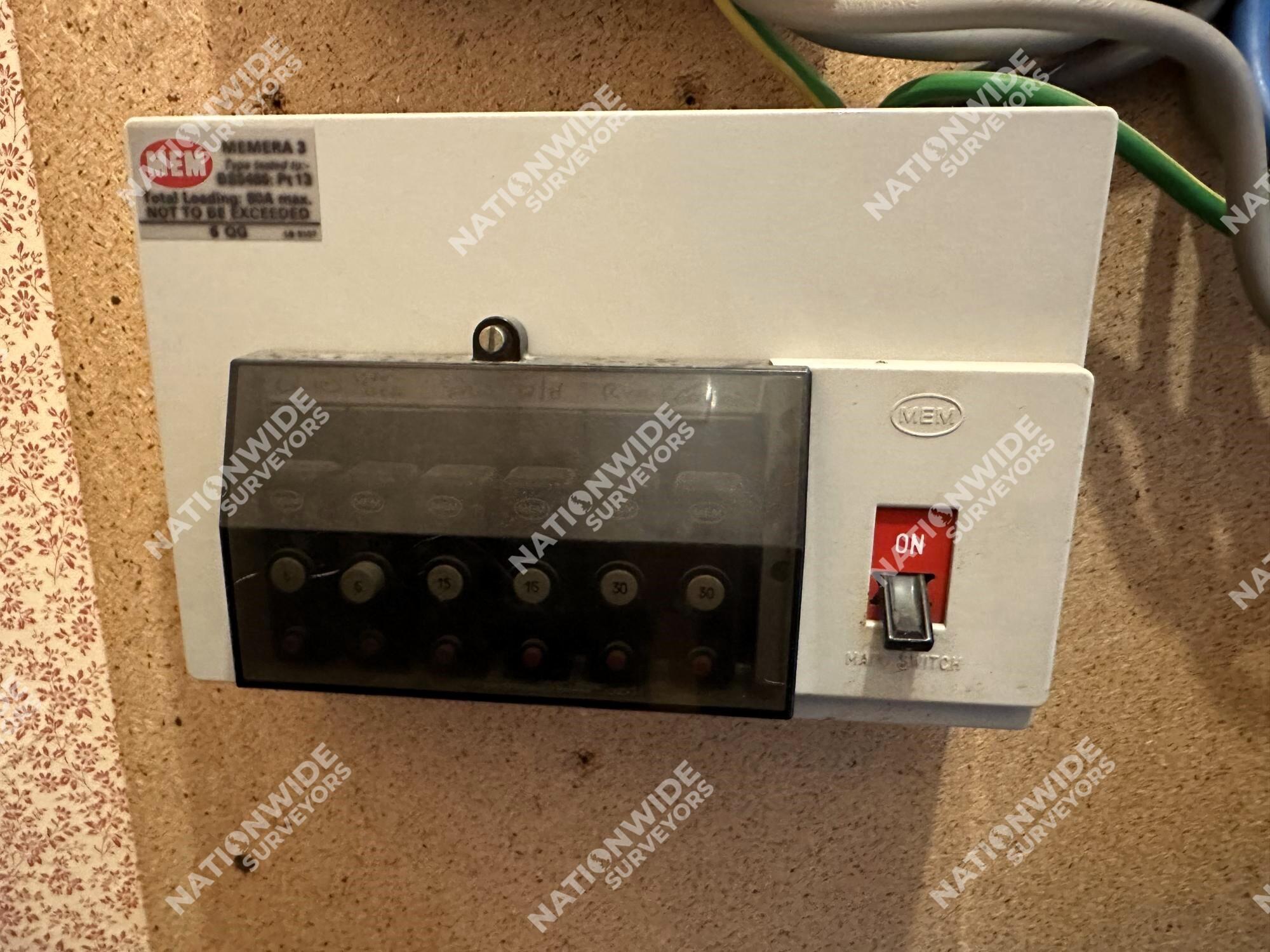 Before consumer unit replaced Before consumer unit replaced