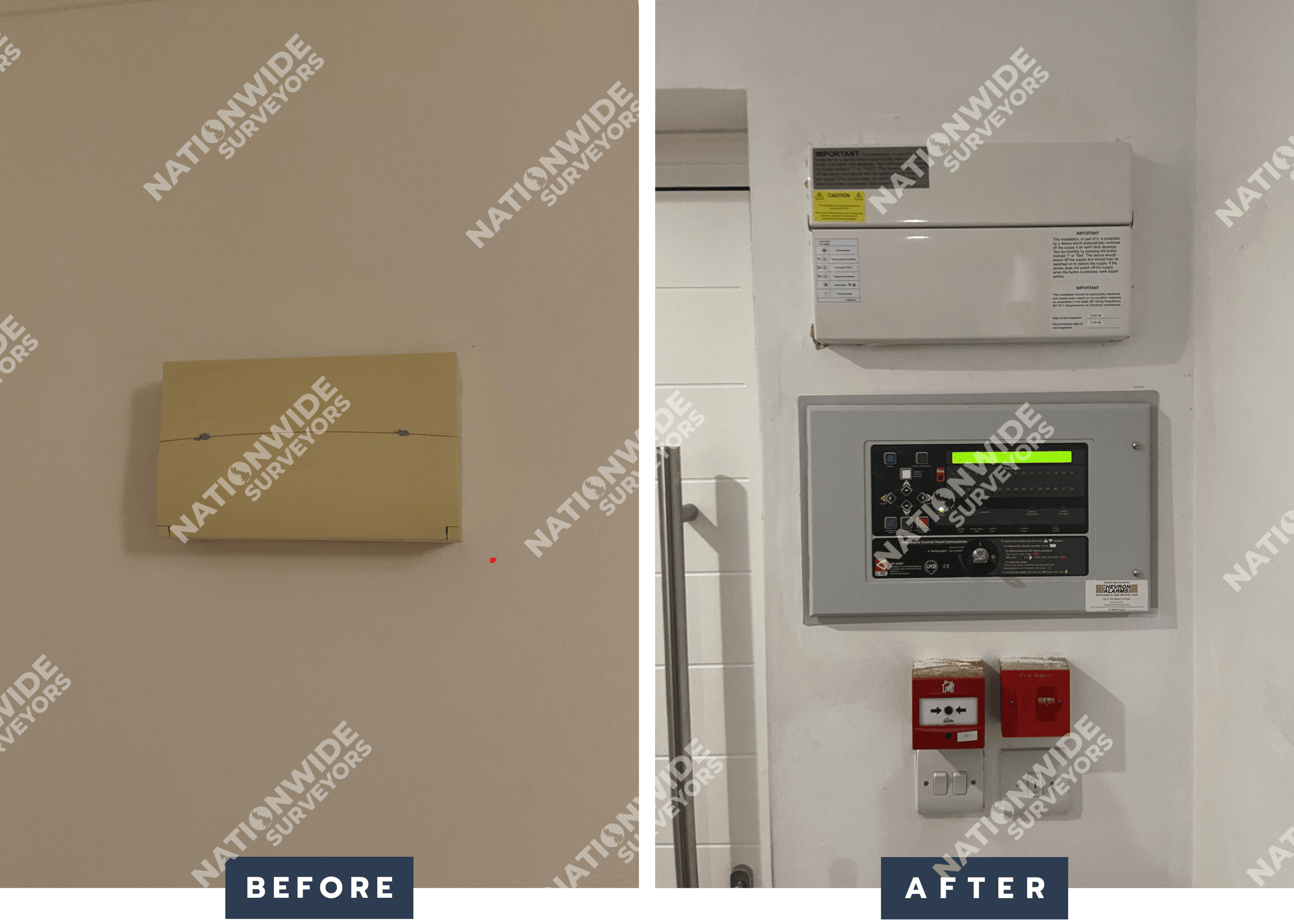 Consumer unit replaced Before and after consumer unit replaced