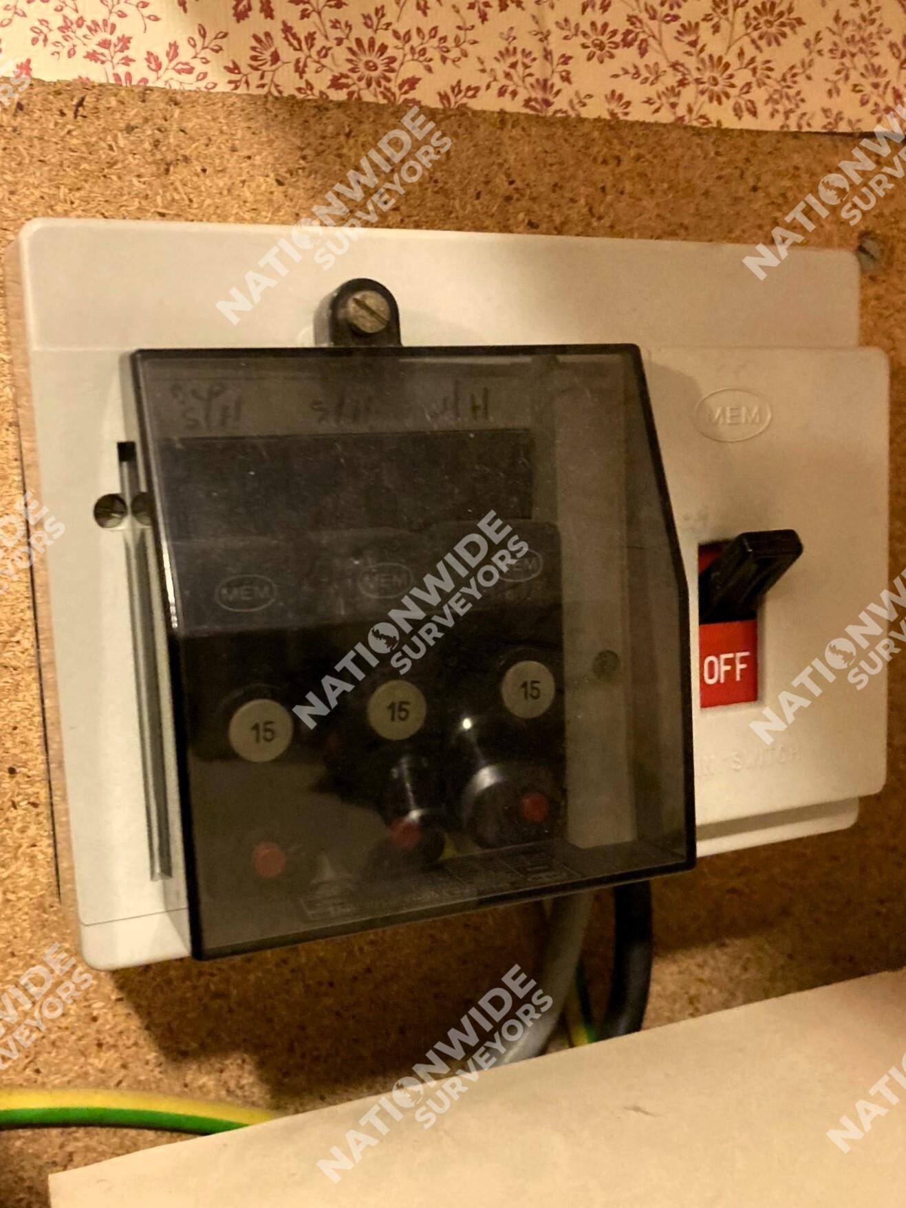 Before consumer unit replaced Before consumer unit replaced