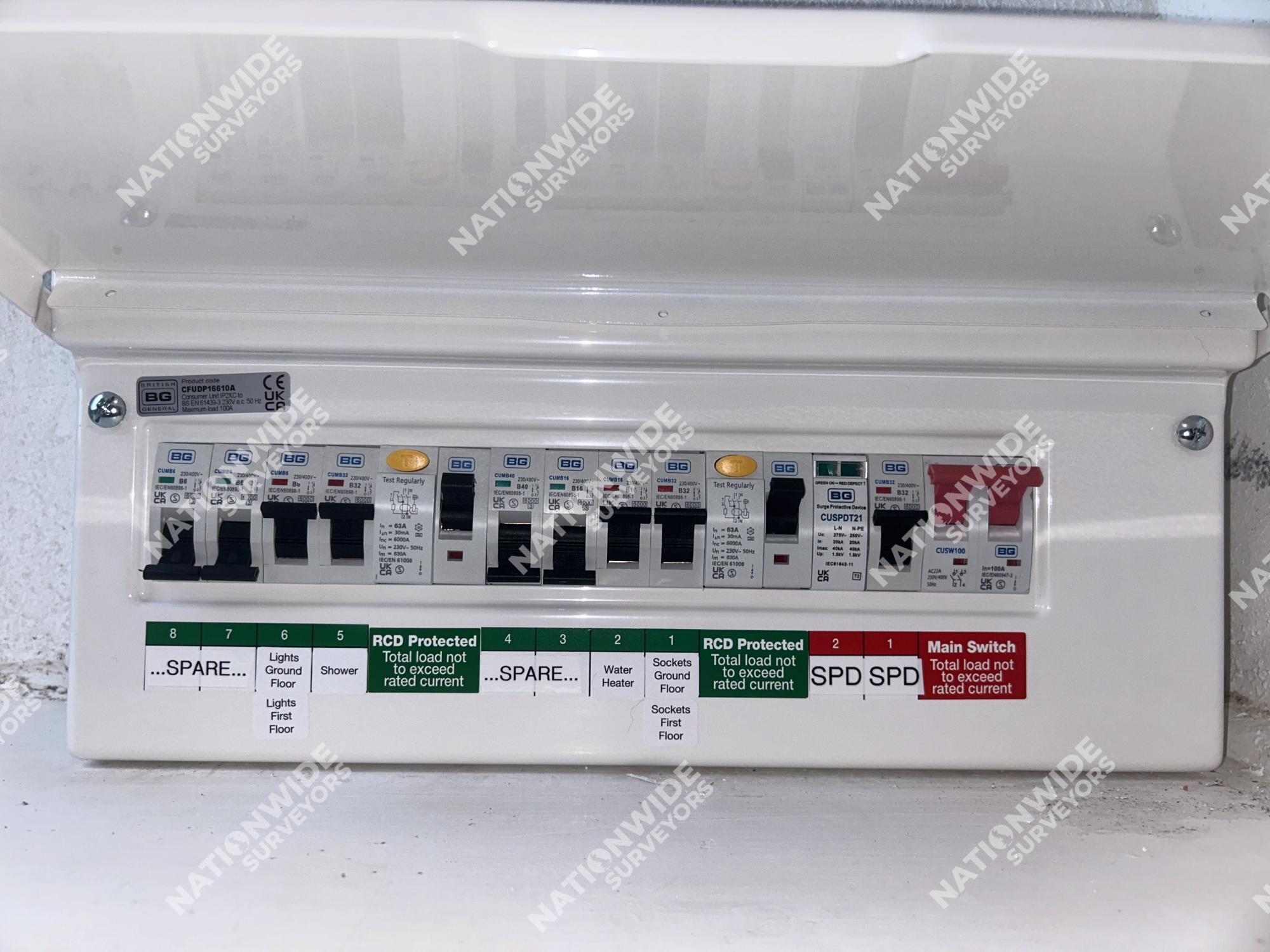 After consumer unit re-located After consumer unit re-located