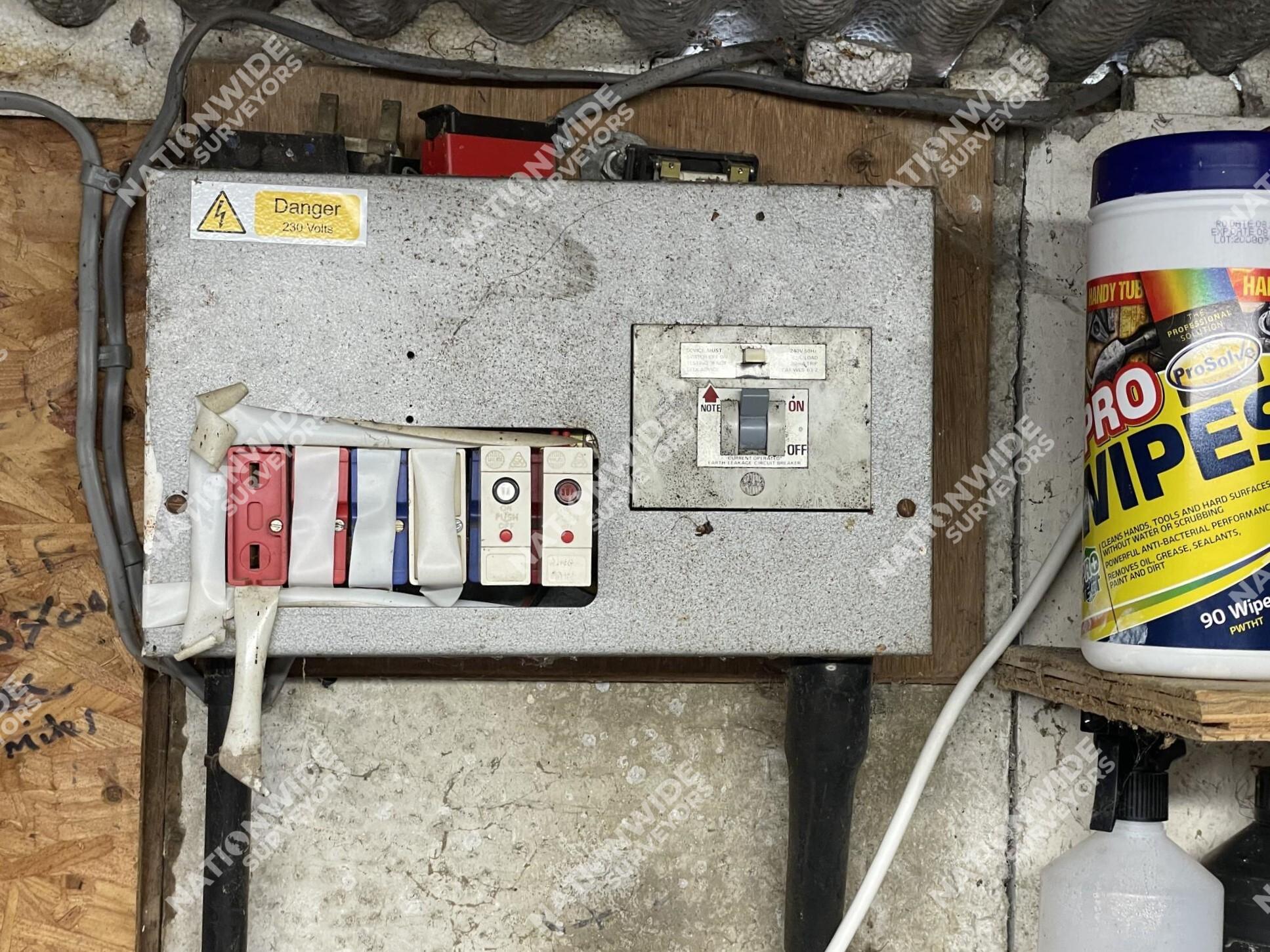 Before Garage Consumer unit replaced Before Garage Consumer unit replaced