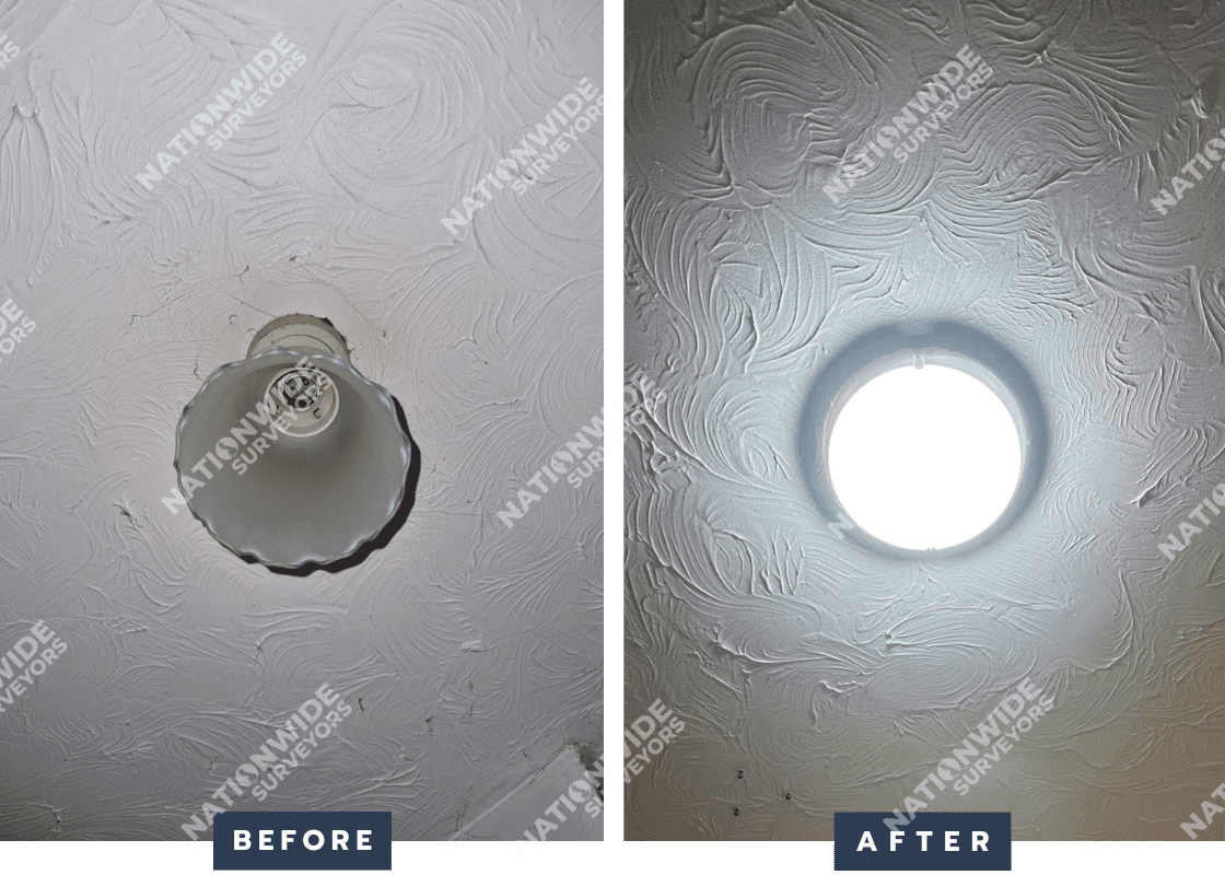 light replaced Before and After light replaced