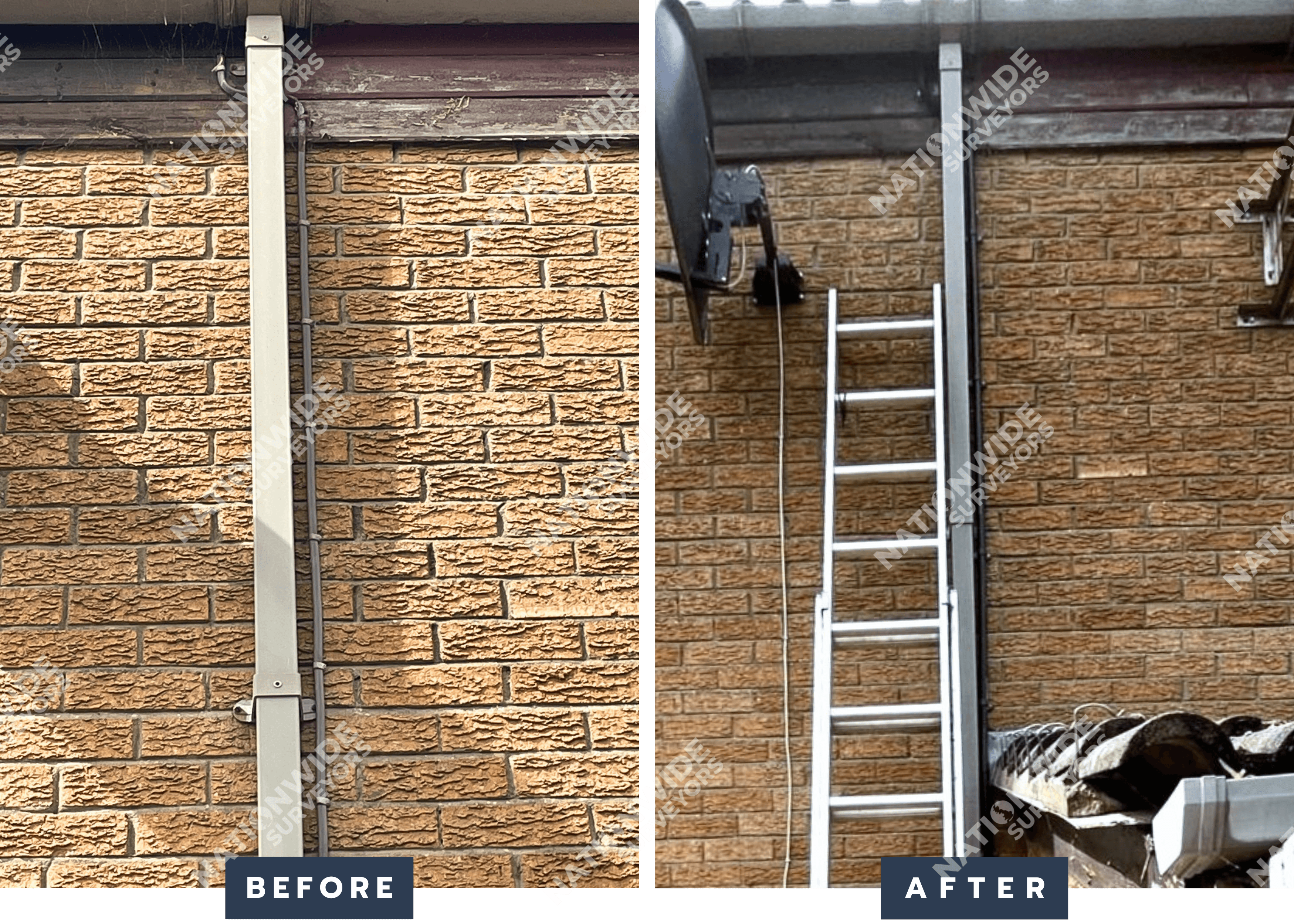 Conduit installed Before and After Conduit Installed