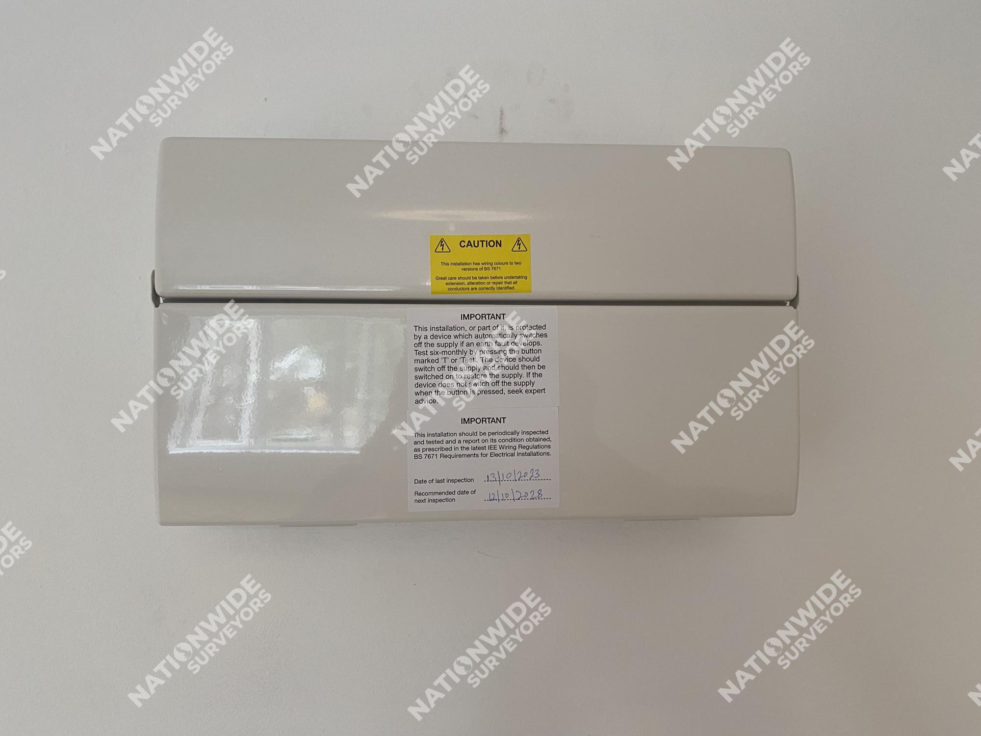 After consumer unit replaced After consumer unit replaced