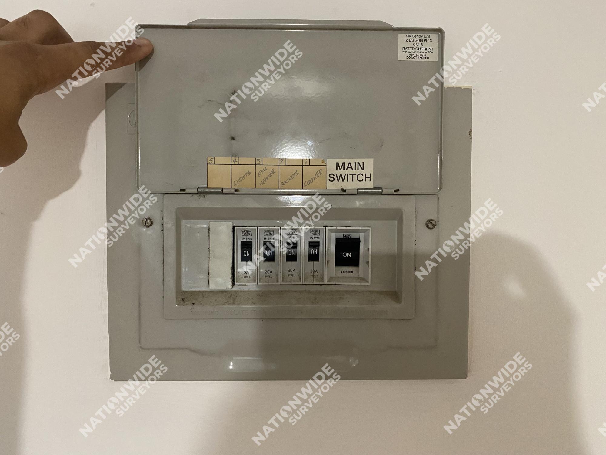 Before consumer unit replaced Before consumer unit replaced